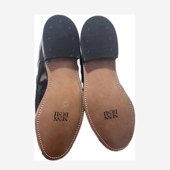 Vintage Nunn Bush Loafers Shoes Slip-Ons Men’s 8D Black Leather Tassel Wingtip - Picture 5 of 6